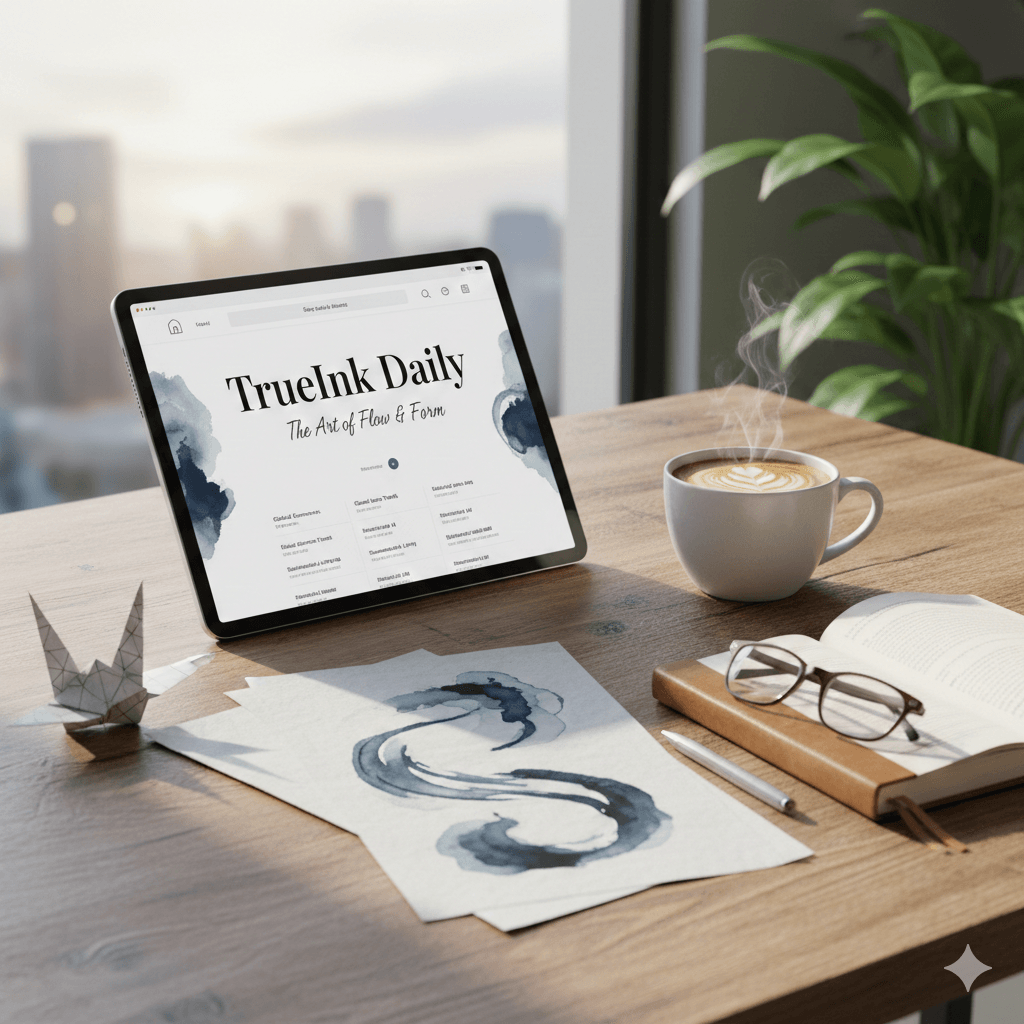 TrueInk Daily: ගලායාමේ සහ හැඩයේ කලාව (The Art of Flow & Form)