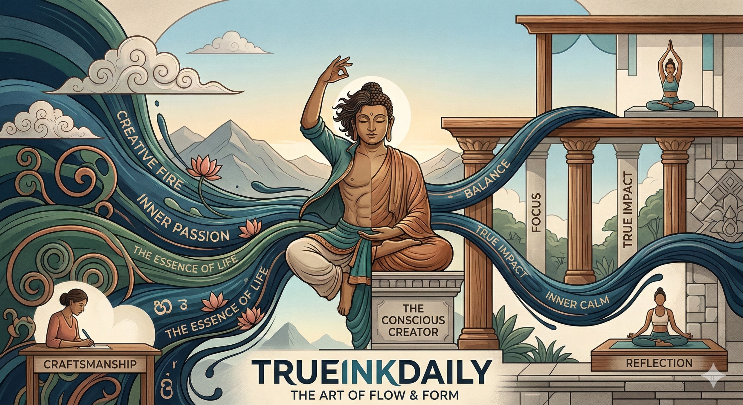 ගලායාම සහ හැඩය: පරිපූර්ණ ජීවිතයක සමබරතාවය