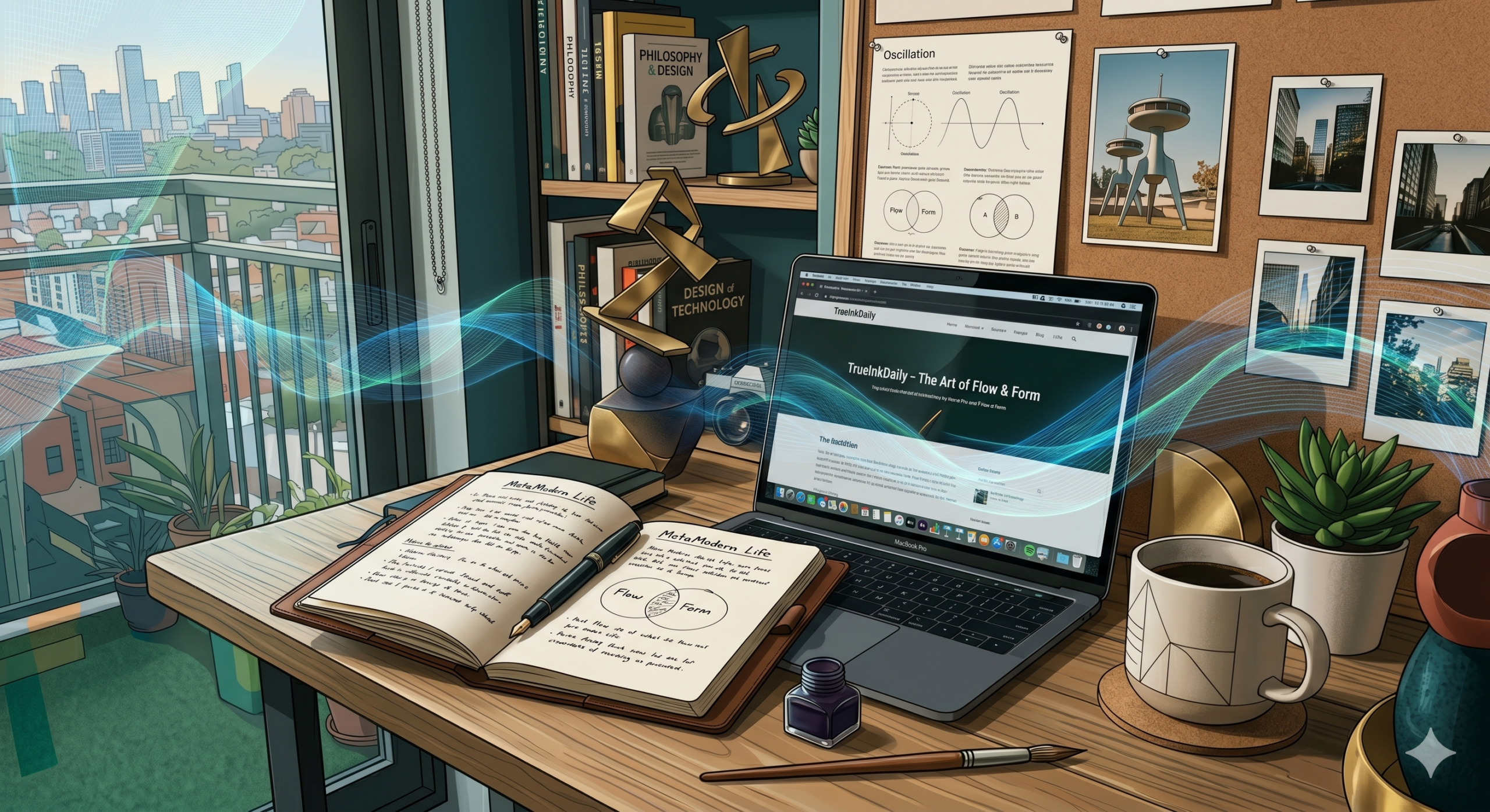 ගලායාම සහ හැඩය අතර කලාව: මෙටා-මොඩර්න් (MetaModern) ජීවන විලාසිතාව