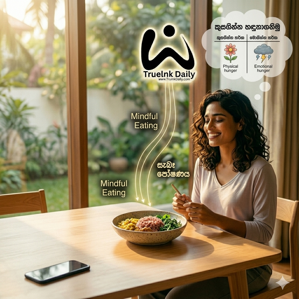Mindful Eating හෙවත් කුසගින්න සහ හැඟීම් වෙන්කර හඳුනාගැනීමේ කලාව